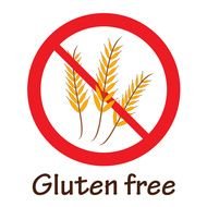 not Gluten Free sign drawing