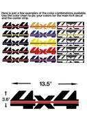 Chevy Truck 4x4 Decals drawing