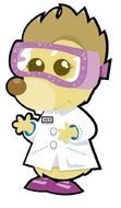 cartoon wolf chemist