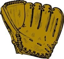 leather Baseball Glove, Clip Art
