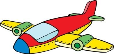 color Airplane drawing