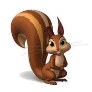 brown squirrel in computer graphics