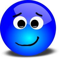 Animated Smiley Face blue drawing