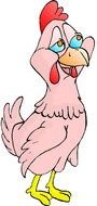 Cartoon colorful chicken clipart