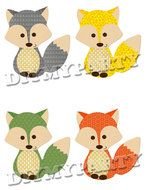 Printable Party Decor Foxes Clip Art Clipart Holiday Decoration
