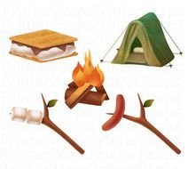 Roasting Marshmallows Clip Art N10