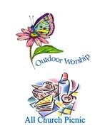 Church Picnic Clip Art drawing