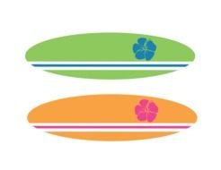 Clipart of Colourful Surfboards