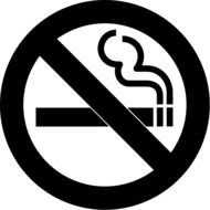 Black and white "No Smoking" sign clipart