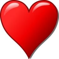 red big Heart Clip Art drawing