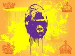Clipart of Gorilla Vector