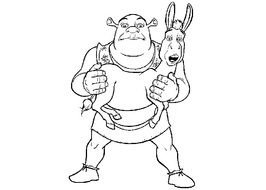 Shrek And Donkey Coloring Pages