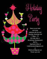 Invitation Using Great Graphics Funky Tree Christmas Cocktail Clip Art
