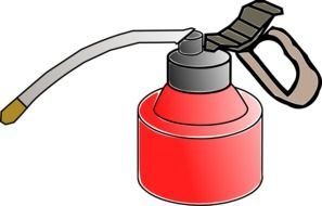 red oil can