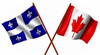 Flags of Quebec and Canada clipart