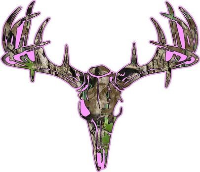 Pink Camo Deer Skull