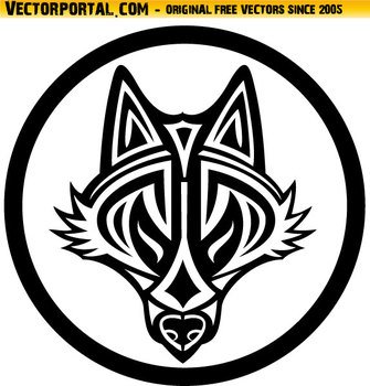 Tribal Wolf Clip Art