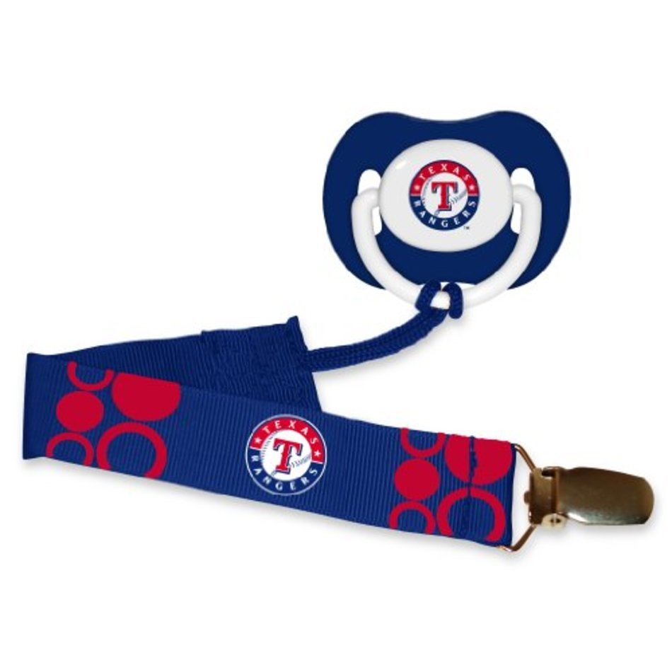 MLB Texas Rangers Baby Fanatic Pacifier With Clip At Amazoncom