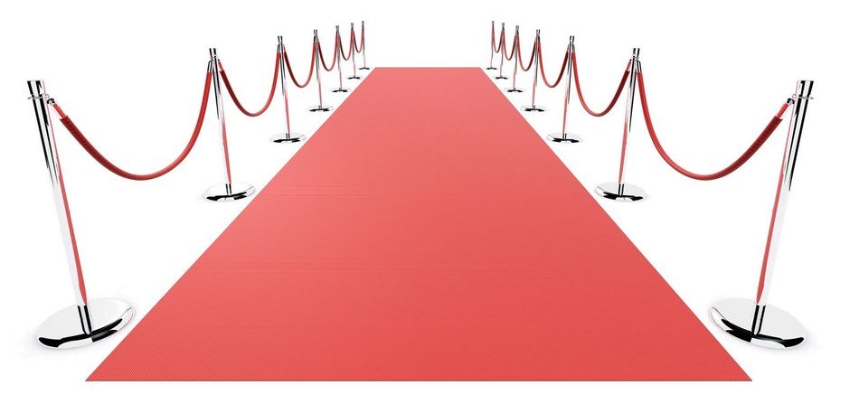 red track on a white background