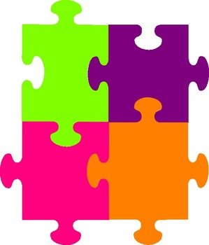 4 Piece Puzzle Template