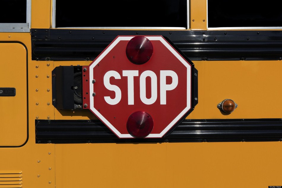 picture of the School Bus and stop Sign