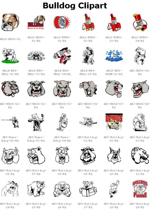 Bulldog Logos Clip Art N4