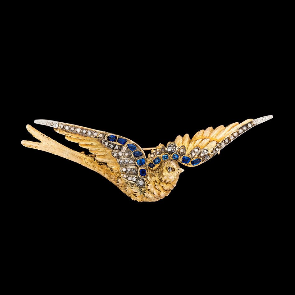 gem bird on black
