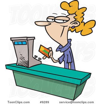 Cartoon Store Clerk