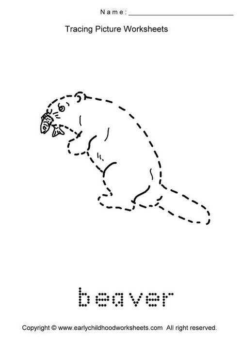 Tracing Animals Worksheets