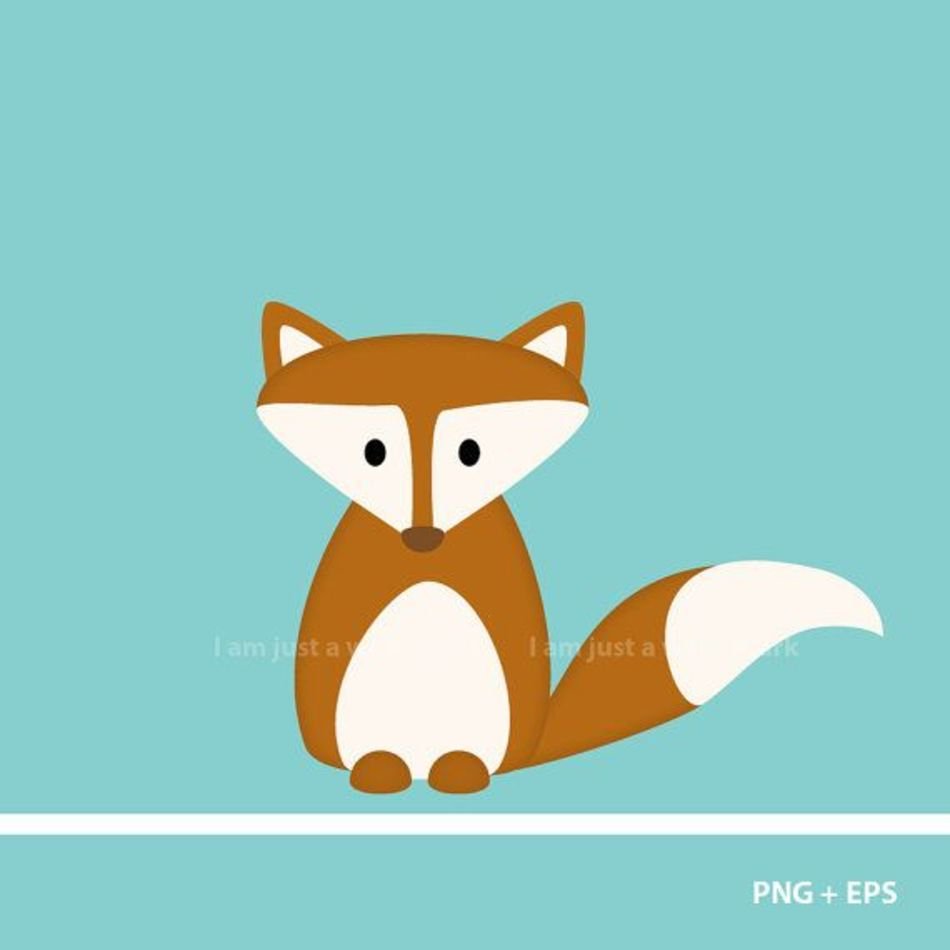 Fox PNG Vector Clipart For Card Design Scrapbooking Invitation