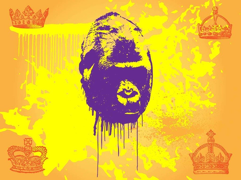 Clipart of Gorilla Vector