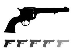 Pistol Silhouette drawing