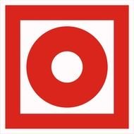 red fire alarm sign