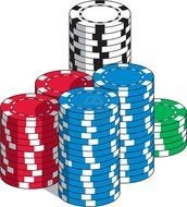 Poker Chips Clip Art N11