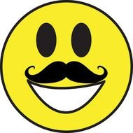 Smiley Face With Mustache N5