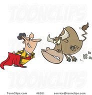 Charging Bull Cartoon