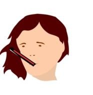 Sick Girl Clip Art N3