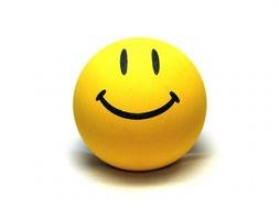 funny smile like a yellow ball
