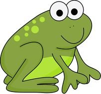 cartoon Frog with big eyes