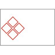 red rhombuses on a white flag
