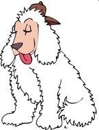 Clipart Smart Dog With A Cap 2