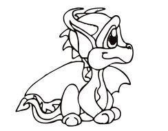 Baby Dragon Coloring Pages drawing