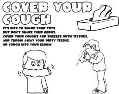 Cover Your Cough Coloring Pages drawing