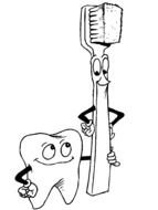 Tooth Coloring Page drawing