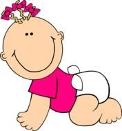 Baby Girl Diaper Clip Art N2