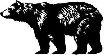 Black Bear Clip Art drawing