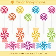 Rainbow Swirl Candy Clip Art