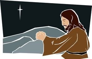 Praying Jesus clipart