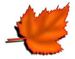 orange Fall Leaves Clip Art drawing