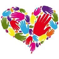 Clip art of Helping Hands Heart